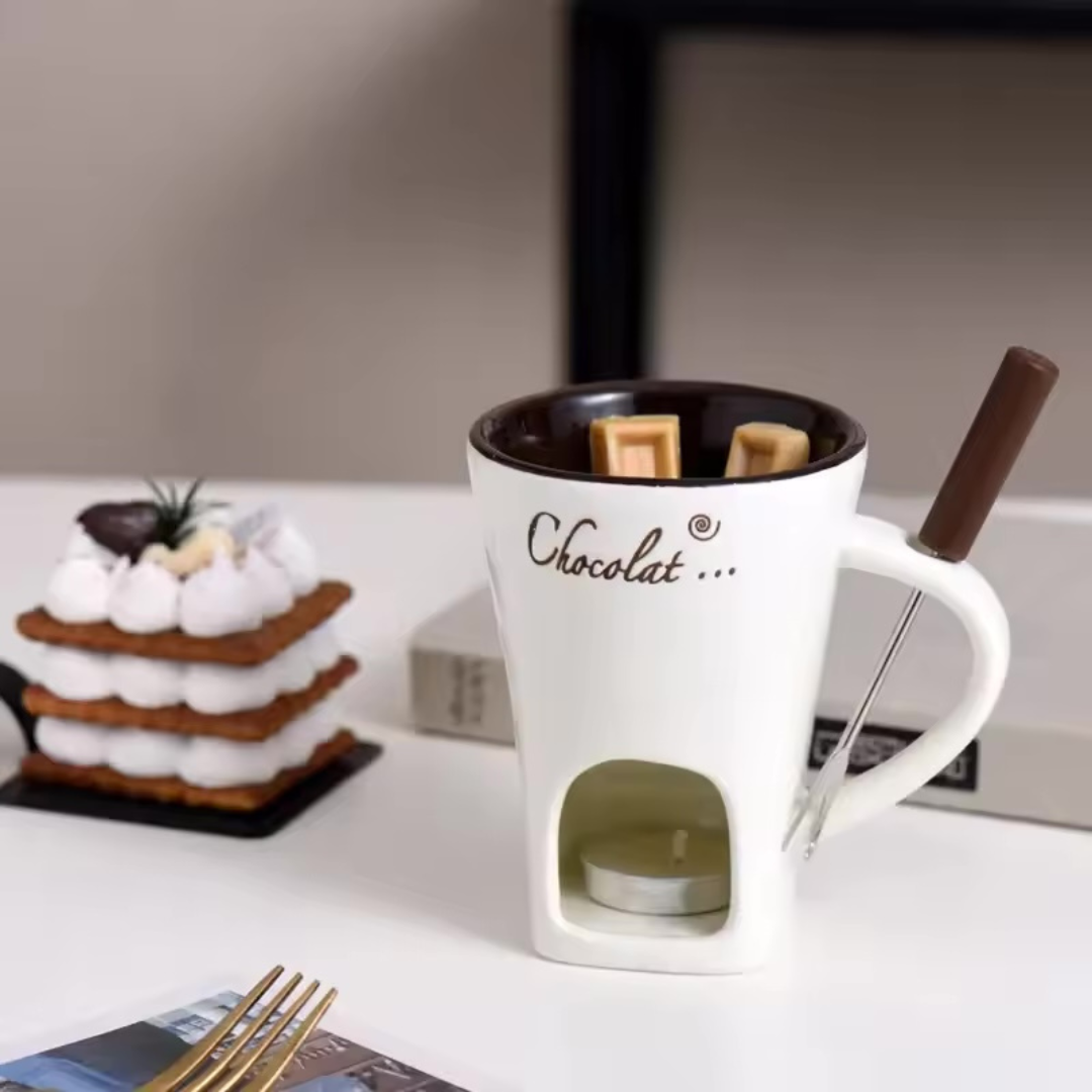 The Melting Cup® Taza para Preparar Fondue Navideño