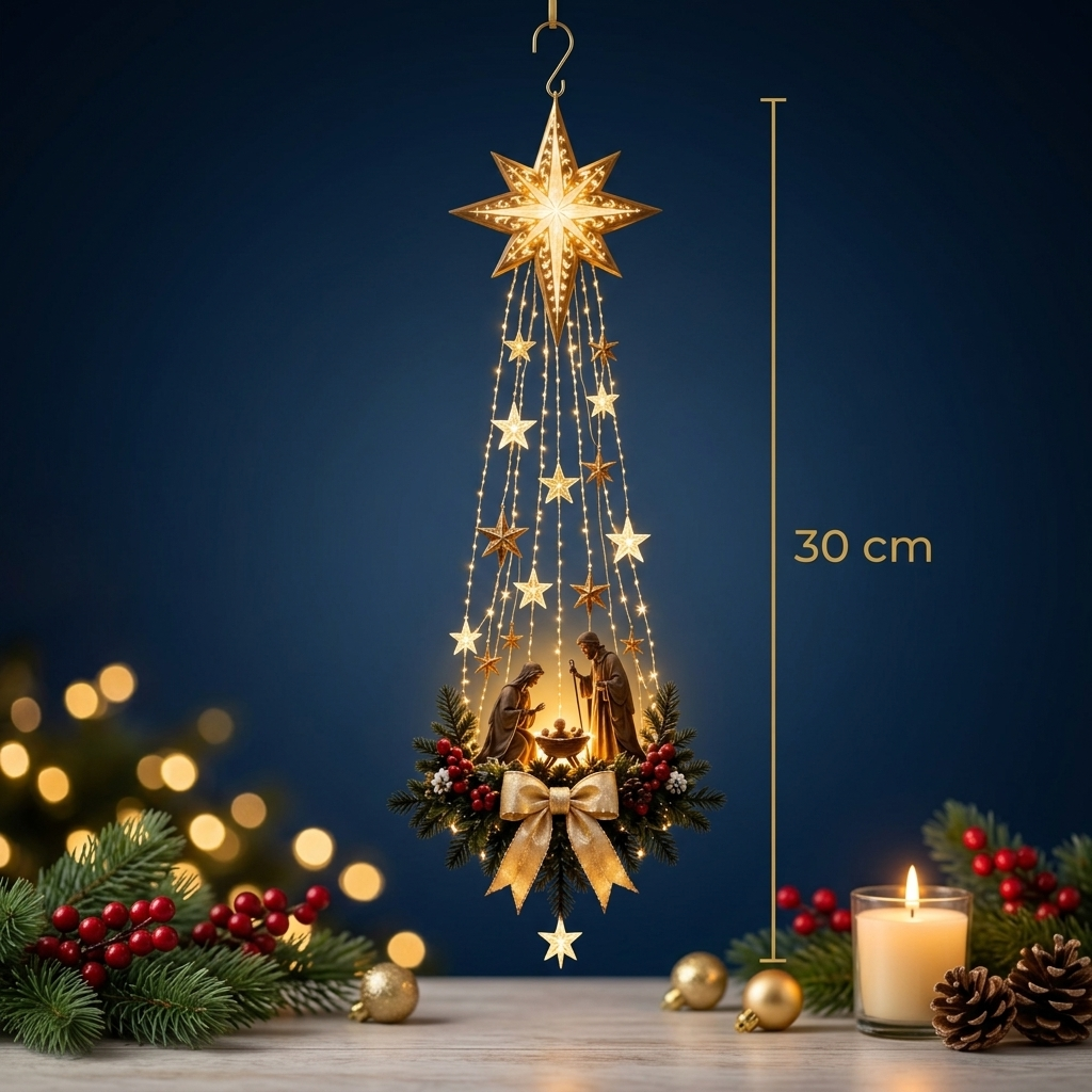 Decoración de Nacimiento Iluminado para Pared