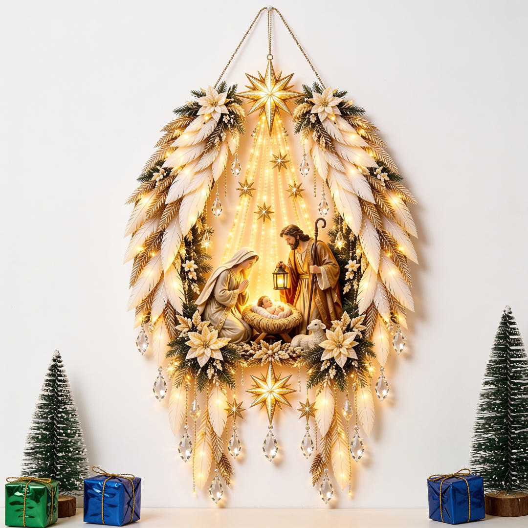 Corona de Ángel con Nacimiento Iluminado