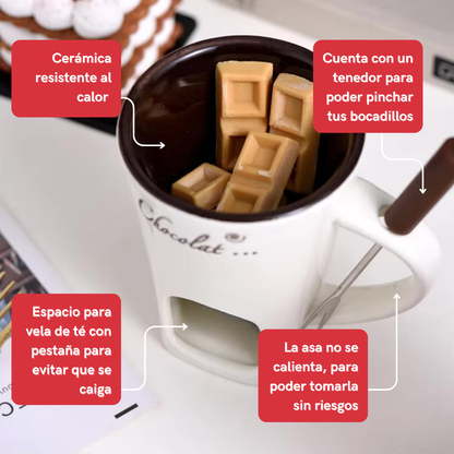 The Melting Cup® Taza para Preparar Fondue Navideño