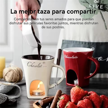 The Melting Cup® Taza para Preparar Fondue Navideño
