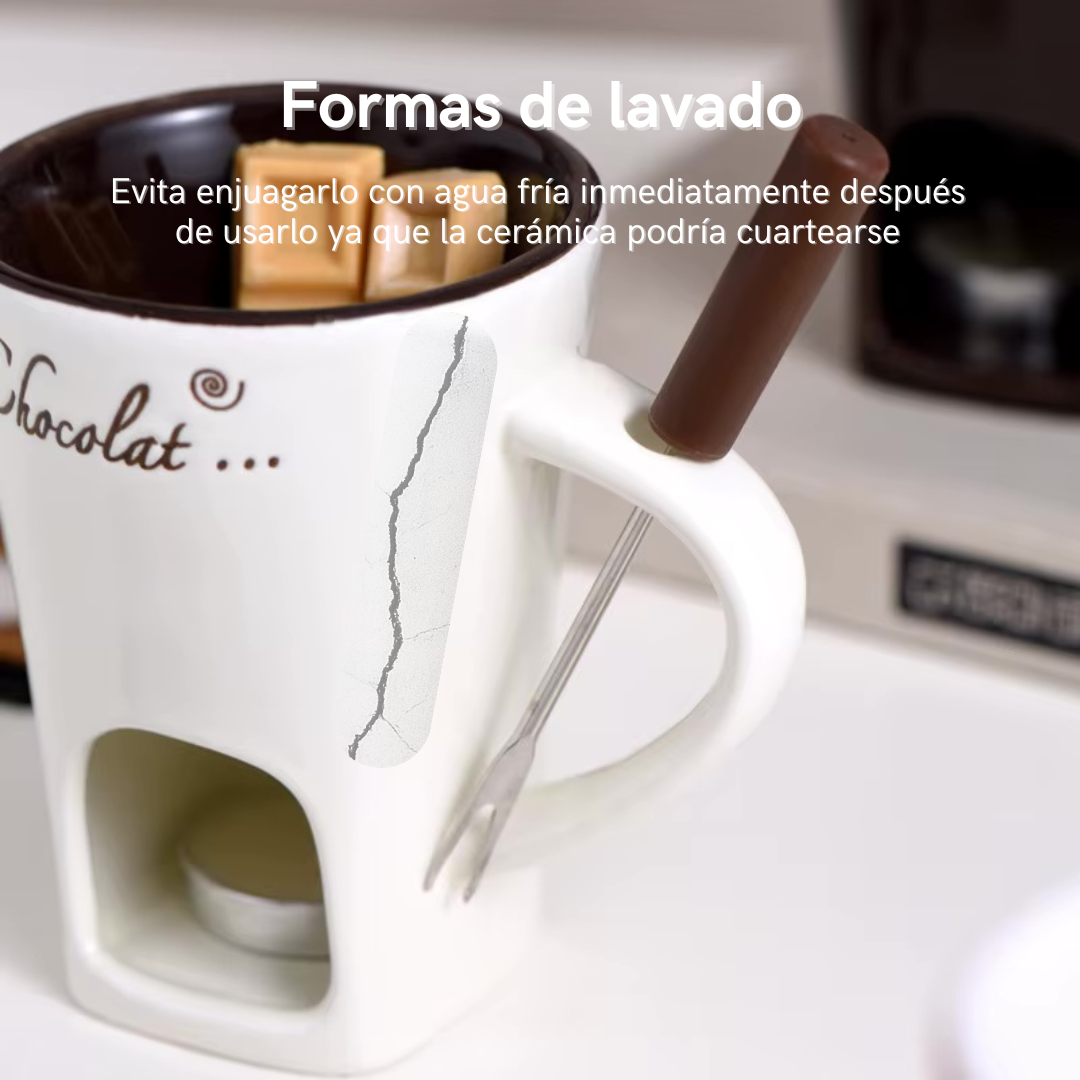 The Melting Cup® Taza para Preparar Fondue Navideño
