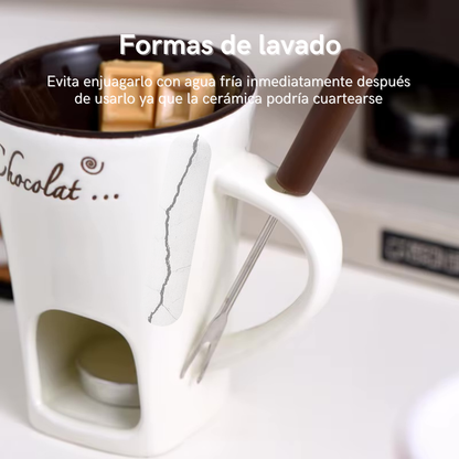 The Melting Cup® Taza para Preparar Fondue Navideño