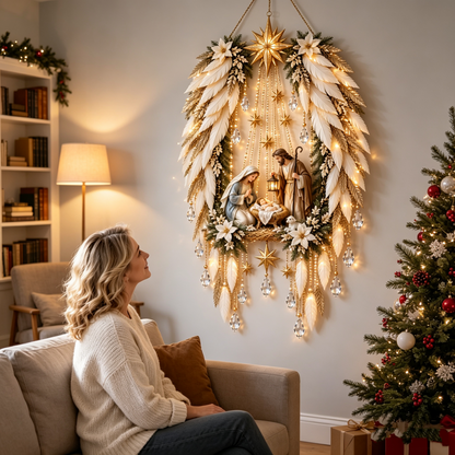 Corona de Ángel con Nacimiento Iluminado