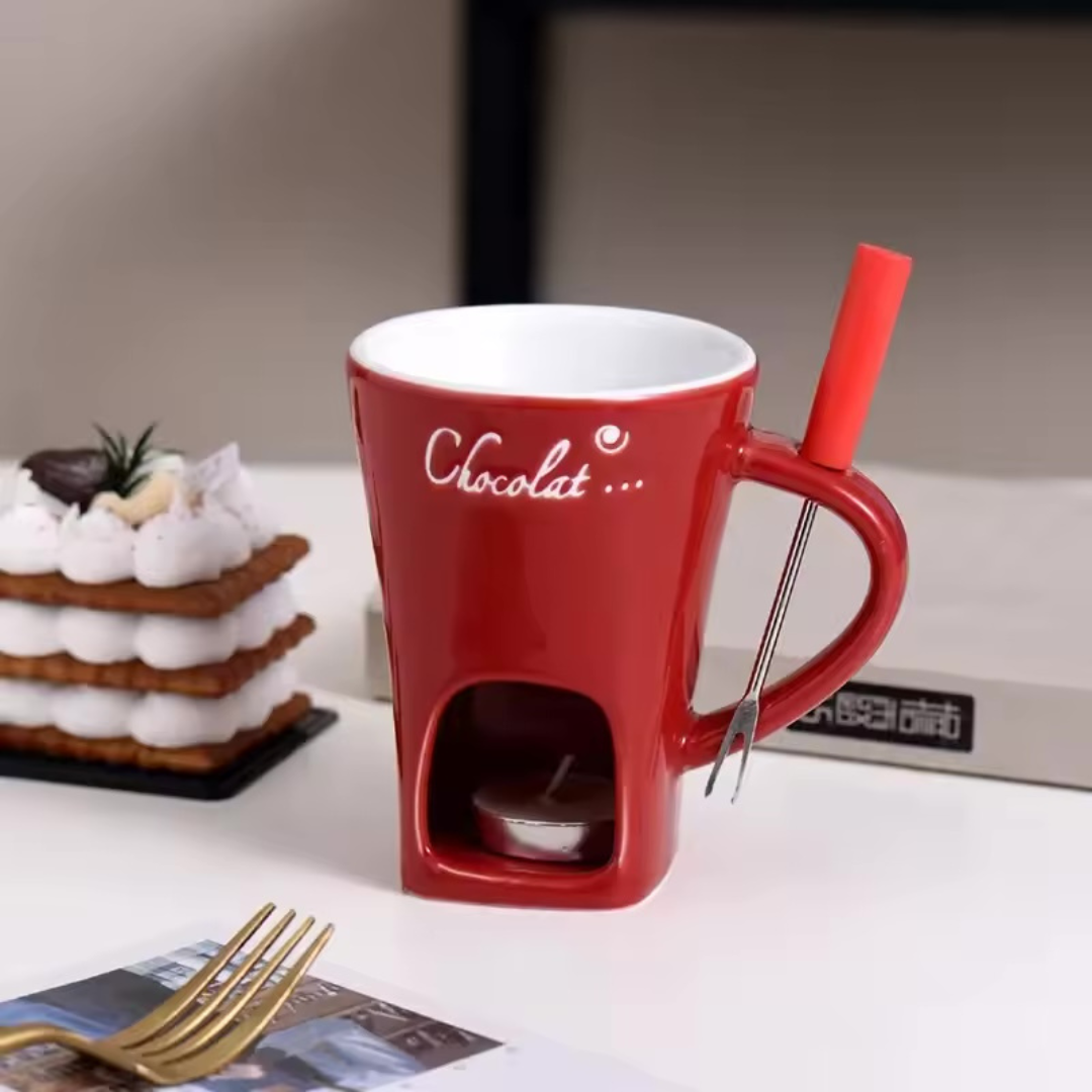 The Melting Cup® Taza para Preparar Fondue Navideño