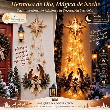Decoración de Nacimiento Iluminado para Pared