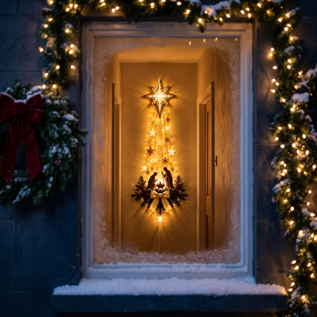 Decoración de Nacimiento Iluminado para Pared