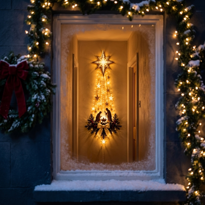 Decoración de Nacimiento Iluminado para Pared