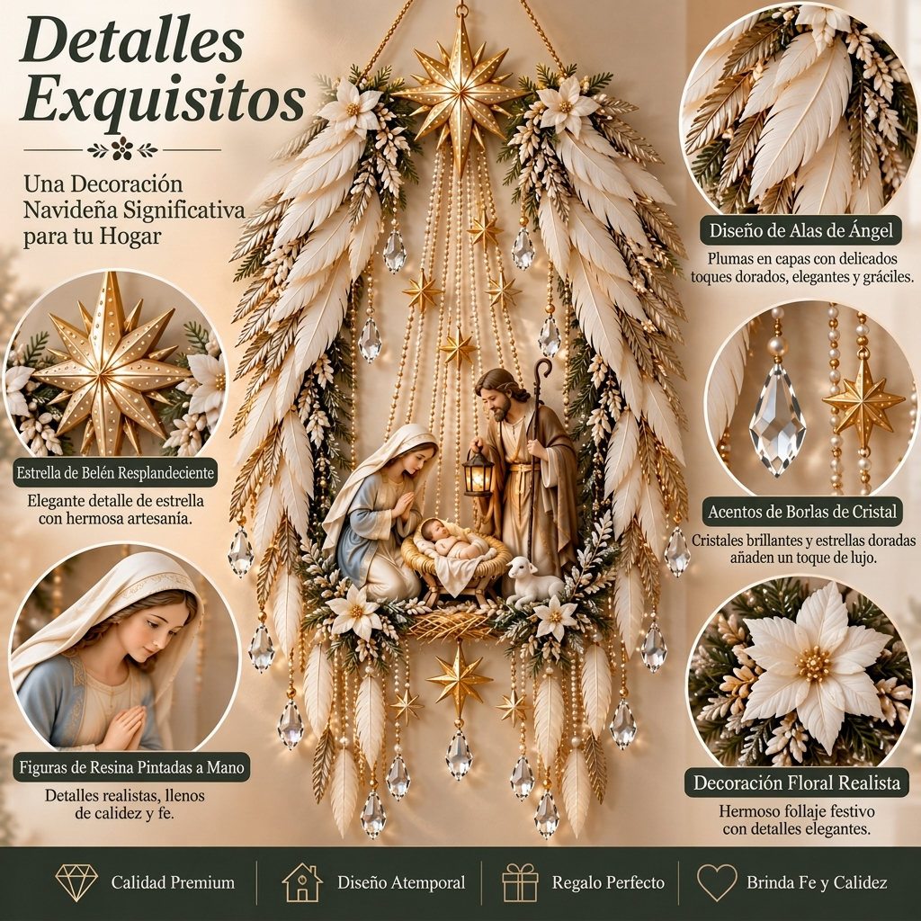 Corona de Ángel con Nacimiento Iluminado