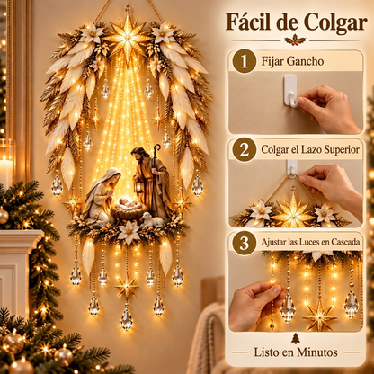 Corona de Ángel con Nacimiento Iluminado