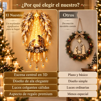 Corona de Ángel con Nacimiento Iluminado