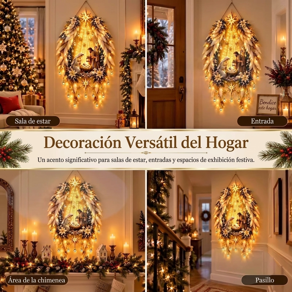 Corona de Ángel con Nacimiento Iluminado