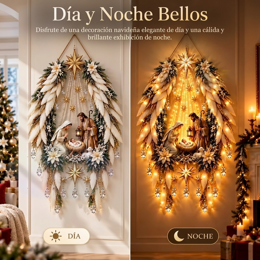 Corona de Ángel con Nacimiento Iluminado