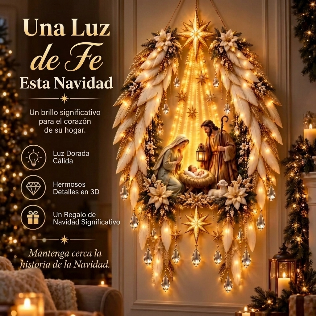 Corona de Ángel con Nacimiento Iluminado